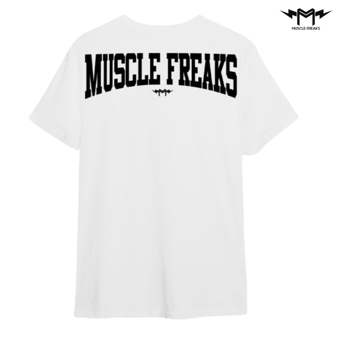 PLAYERA MUSCLE FREAKS BASIC BLANCA