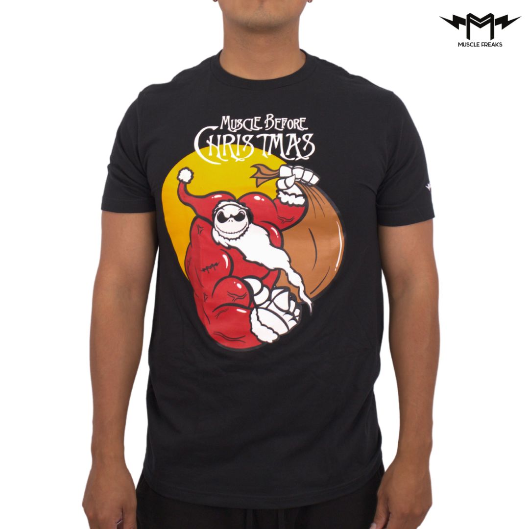 PLAYERA MUSCLE FREAKS MUSCLE BEFORE CHRISTMAS