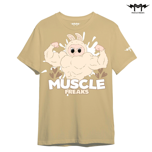 PLAYERA MUSCLE FREAKS LABUBU MONSTER BEIGE