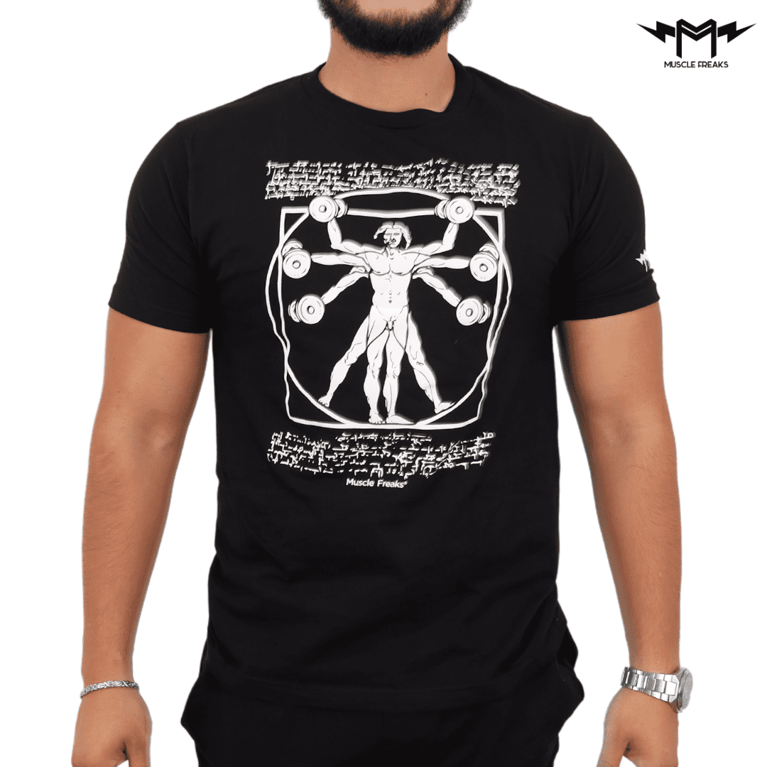 PLAYERA MUSCLE FREAKS HOMBRE DE VITRUVIO