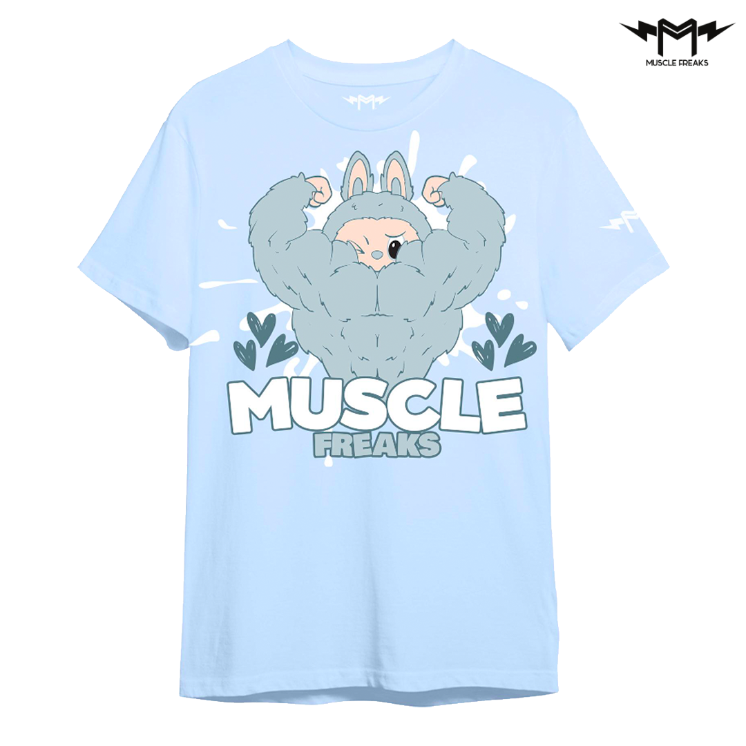 PLAYERA MUSCLE FREAKS LABUBU MONSTER BLUE