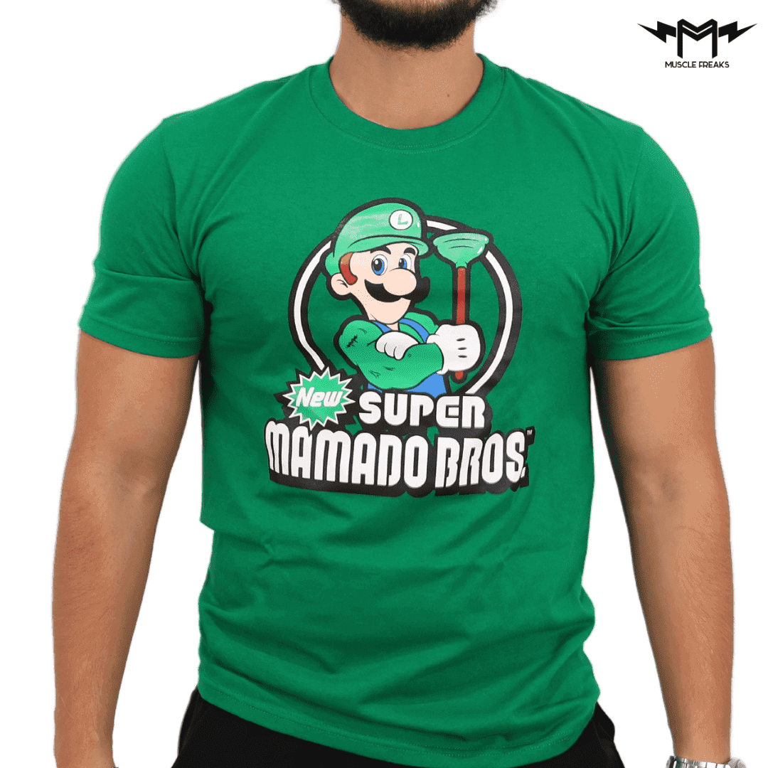 PLAYERA MUSCLE FREAKS SUPER MAMADO LUIGI