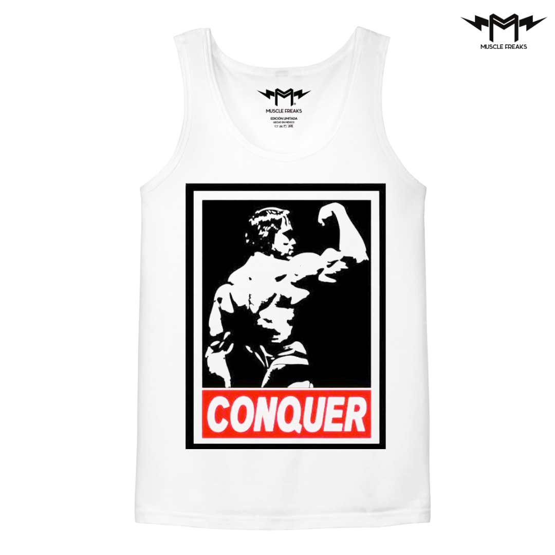 PLAYERA DE TIRANTES MUSCLE FREAKS CONQUER