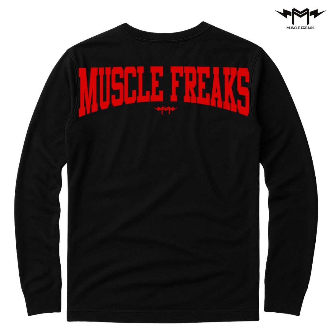 PLAYERA MANGA LARGA MUSCLE FREAKS BASIC ROJO