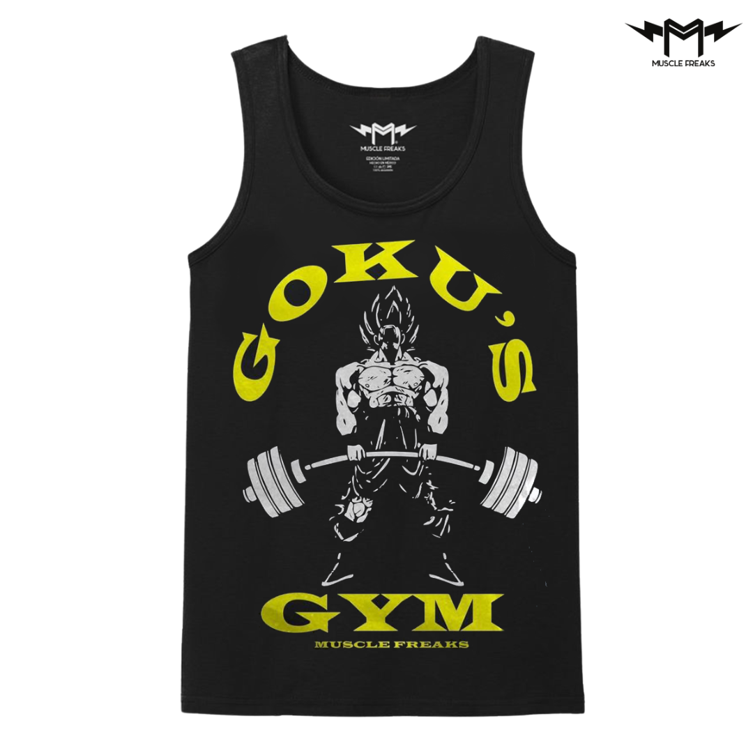 PLAYERA DE TIRANTES MUSCLE FREAKS GOKU´S GYM