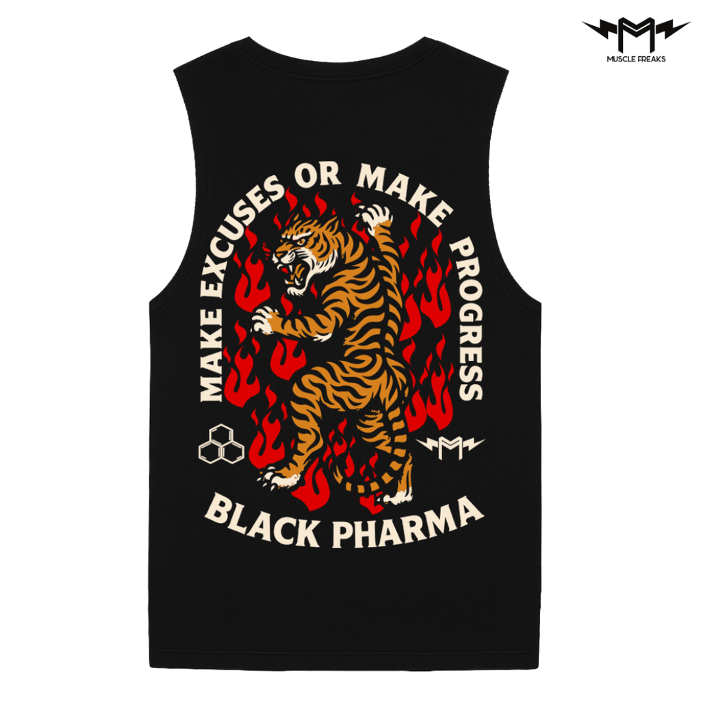 PLAYERA MUSCLE FREAKS TIGUER BLACK PHARMA
