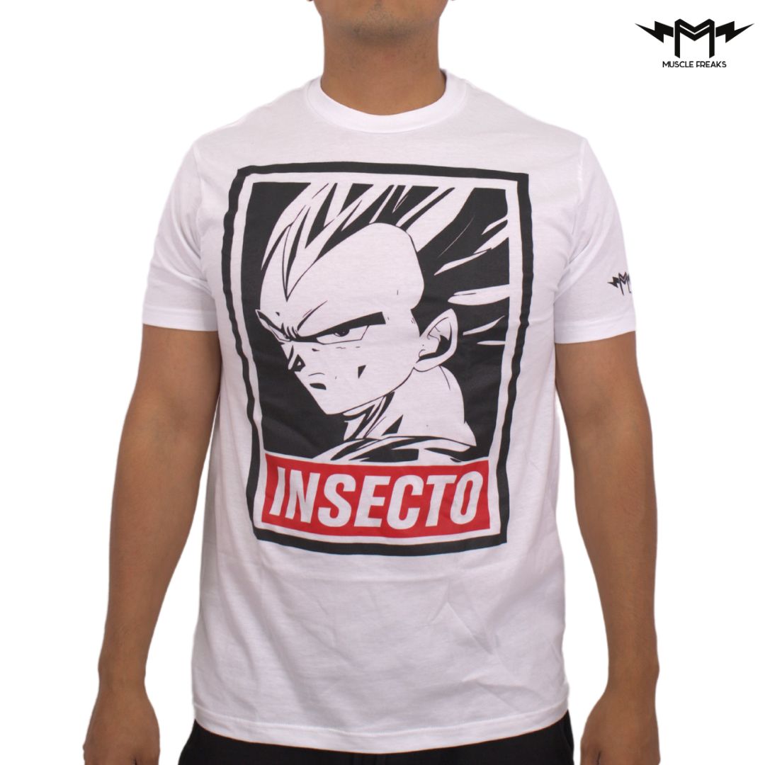 PLAYERA MUSCLE FREAKS VEGETA INSECTO