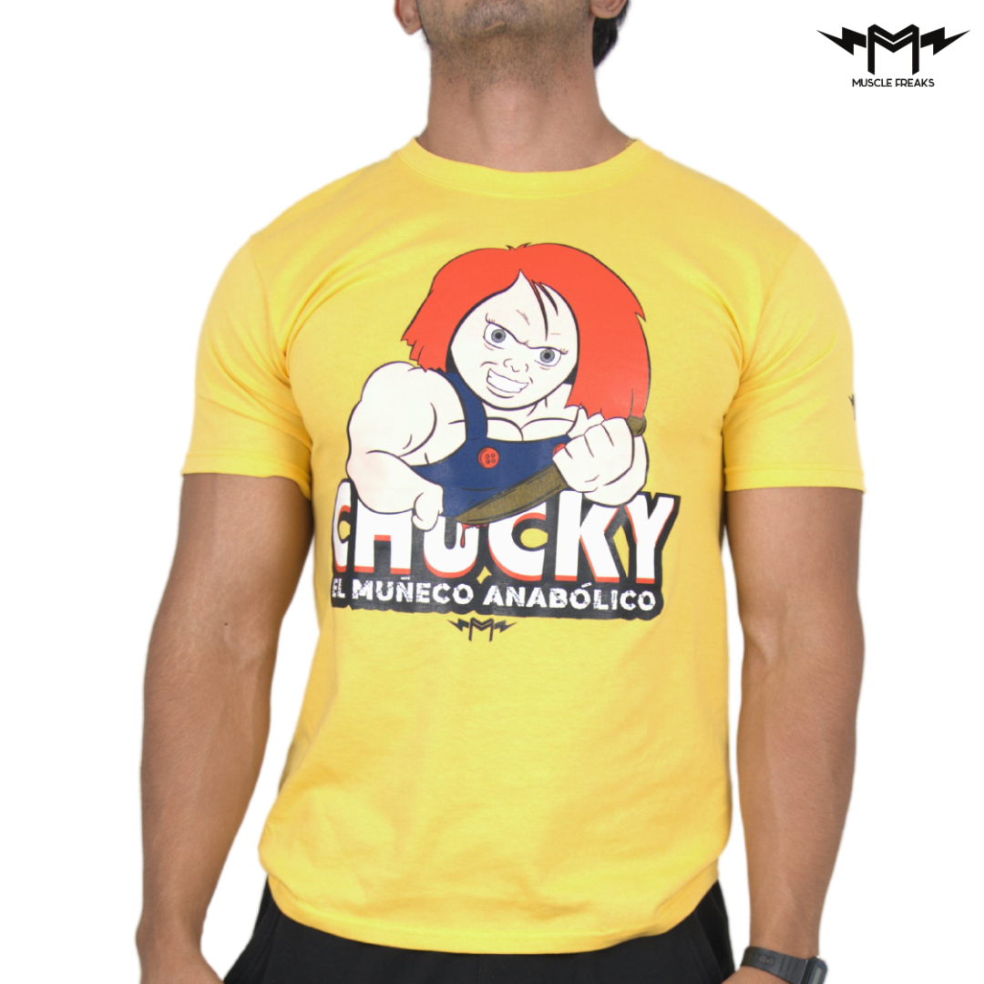 PLAYERA MUSCLE FREAKS CHUCKY EL MUÑECO ANABOLICO