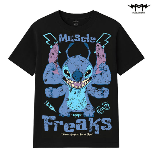 PLAYERA MUSCLE FREAKS STITCH OHANA GYM