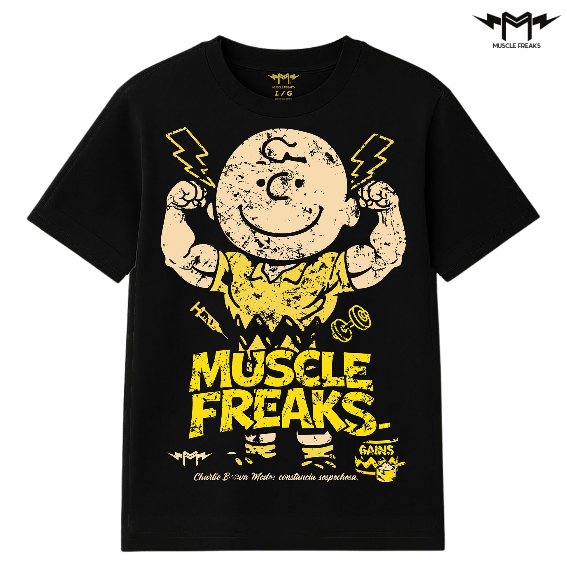 PLAYERA MUSCLE FREAKS CHARLIE GYM