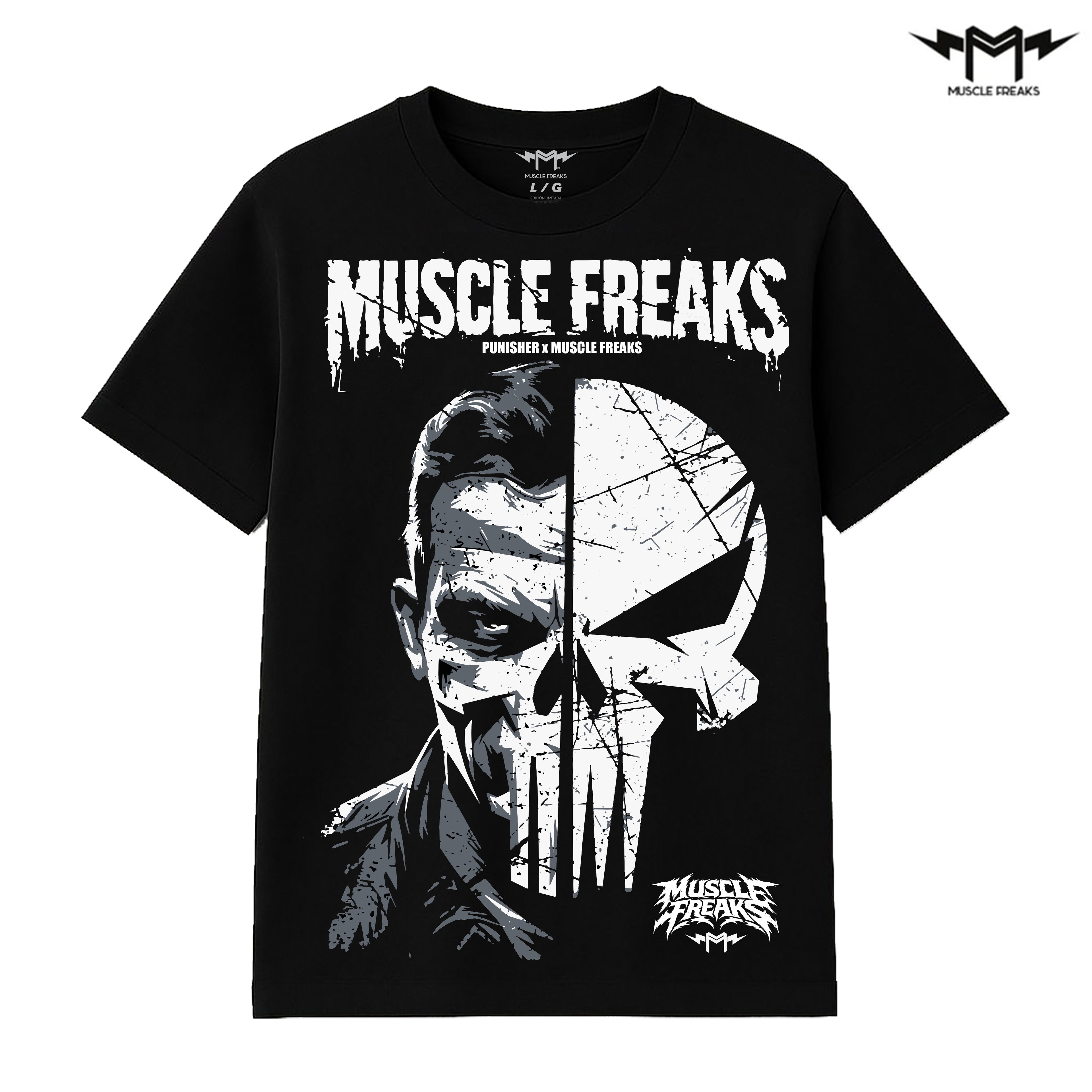 PLAYERA MUSCLE FREAKS PUNISHER GYM