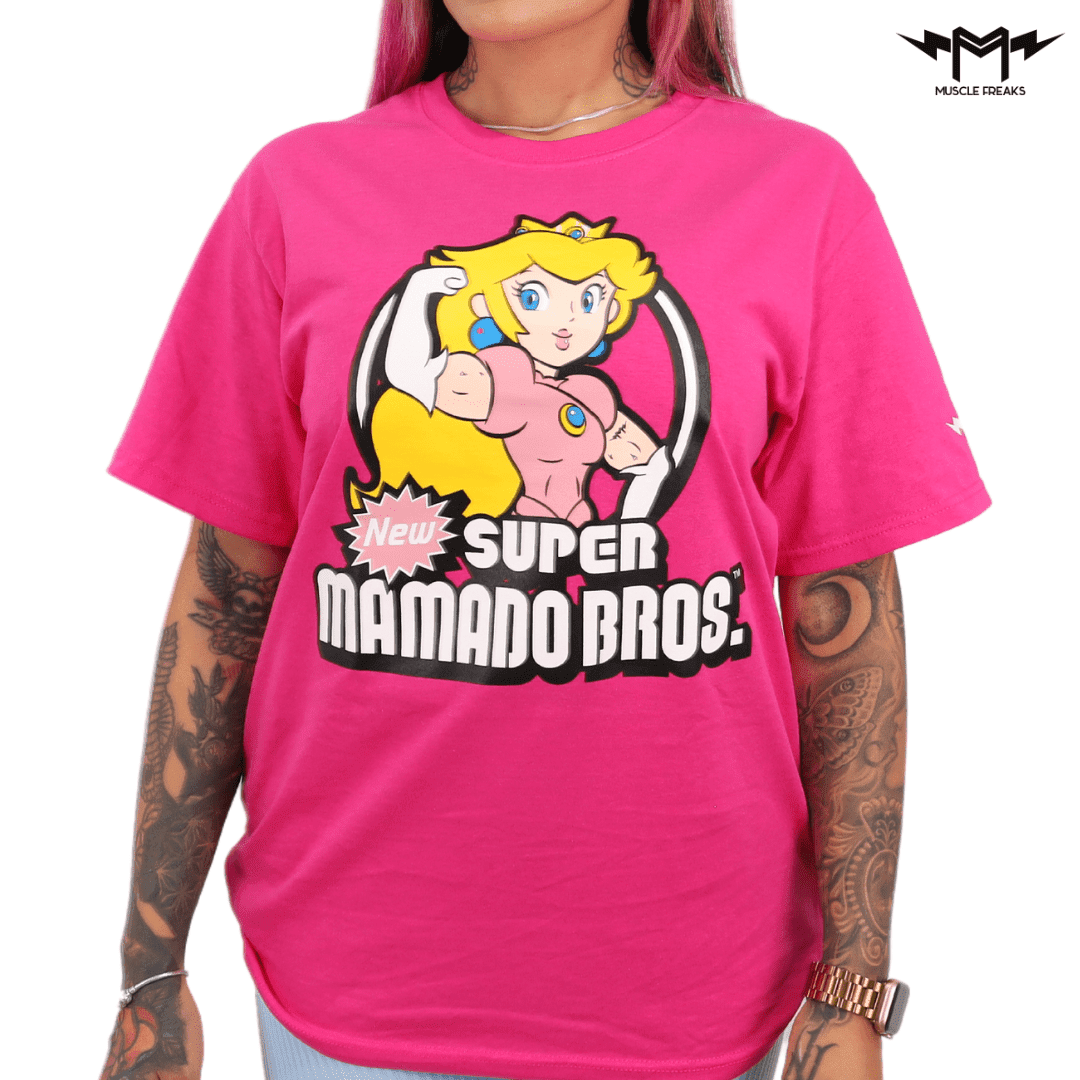 Playera Muscle Freaks Super Mamado Peach - MuscleFreaks