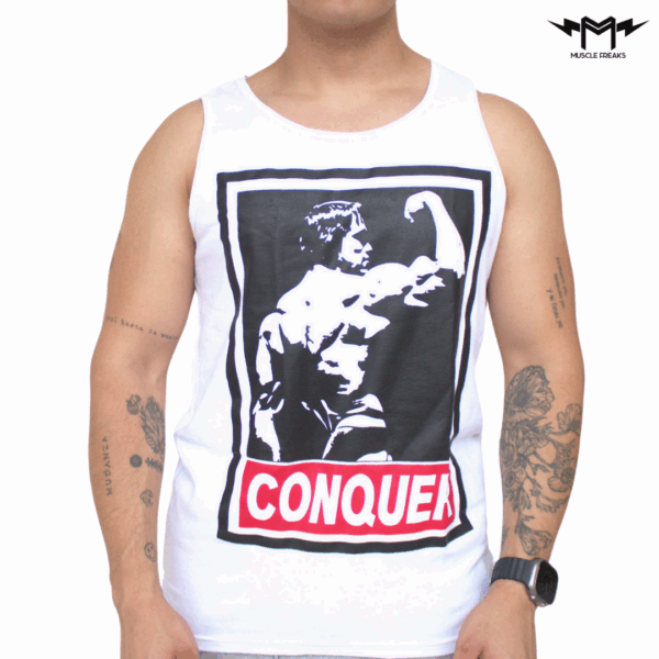 PLAYERA DE TIRANTES MUSCLE FREAKS CONQUER