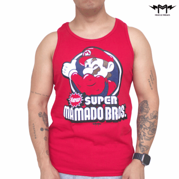 PLAYERA DE TIRANTES MUSCLE FREAKS SUPER MAMADO BROS
